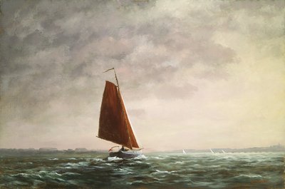 Passing Squall on the Medway by Vic Trevett